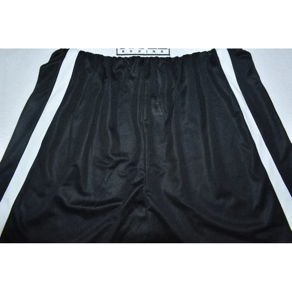 Title Boxing Mens Trunks Size L Black/White Elastic Waist Shorts 7" Inseam - Picture 5 of 12